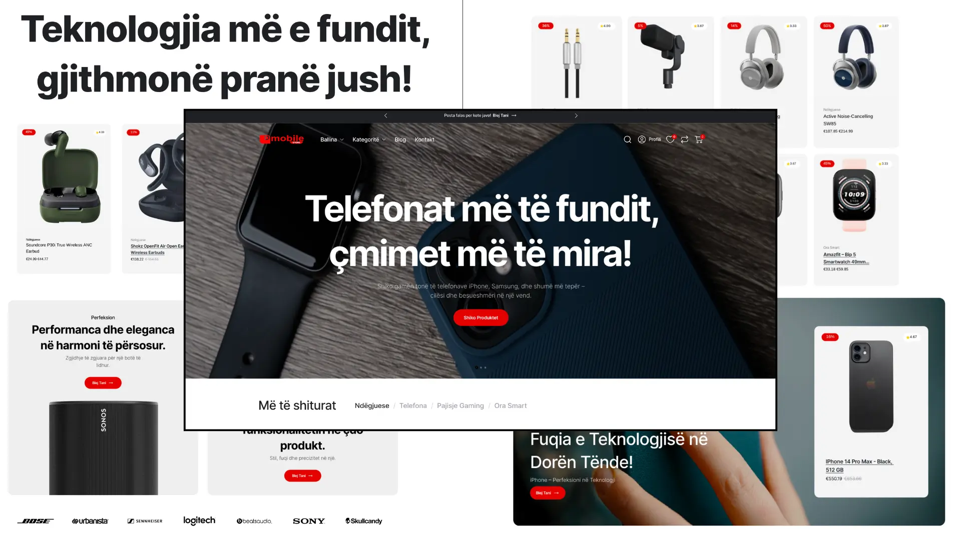 D Mobile E-Commerce Platform Hero Image
