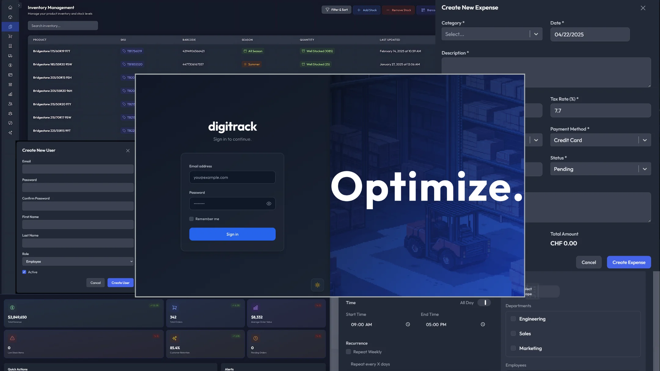 Digitrack ERP App Hero Image