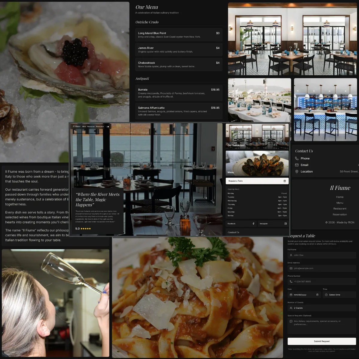 Il Fiume Restaurant Website